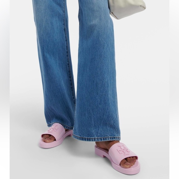 Tory Burch Eleanor Jelly Double T slides size Petunia 8 - Picture 2 of 13